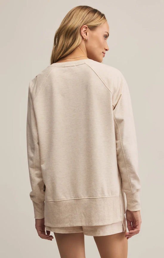 Weekender V Neck - Light Oatmeal Heather