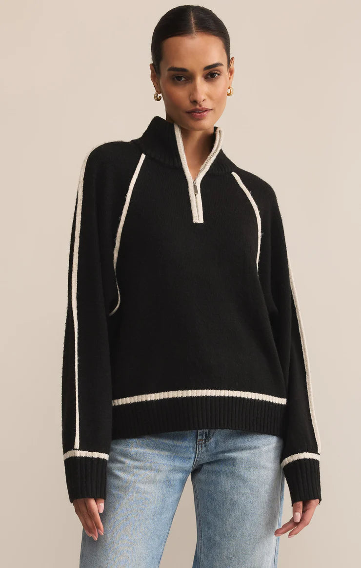 Alps Half Zip Sweater - Black