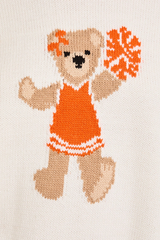 Long Sleeve Crew Neck Teddy Bear Graphic Sweater