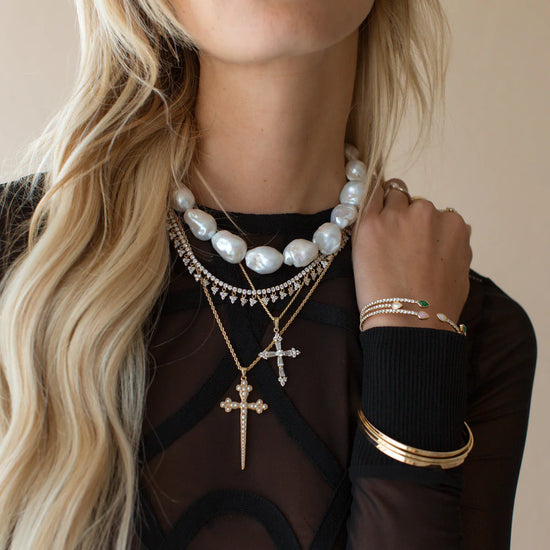 Athena Cross Necklace- PRL