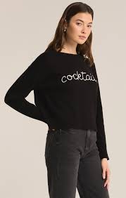 Cocktails Sweater Black