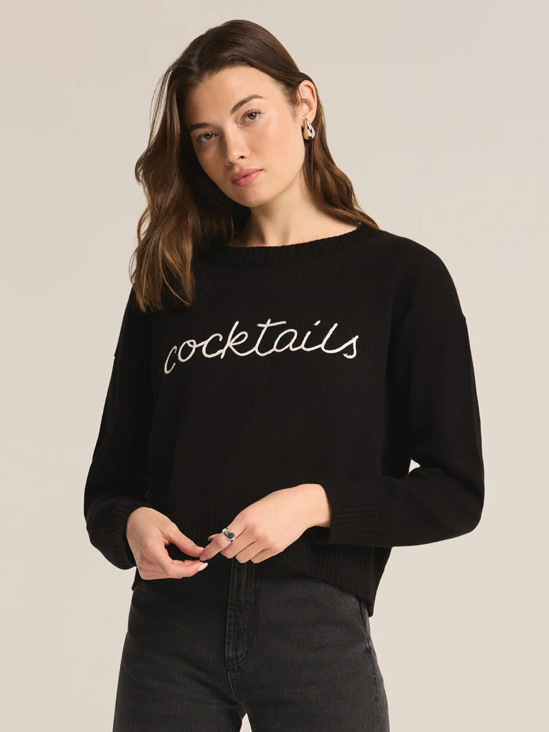 Cocktails Sweater Black