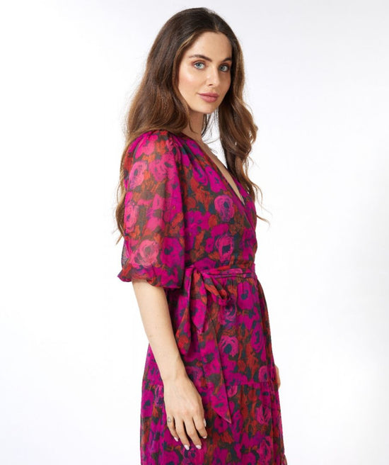 Floral Wilding Wrap Over Dress