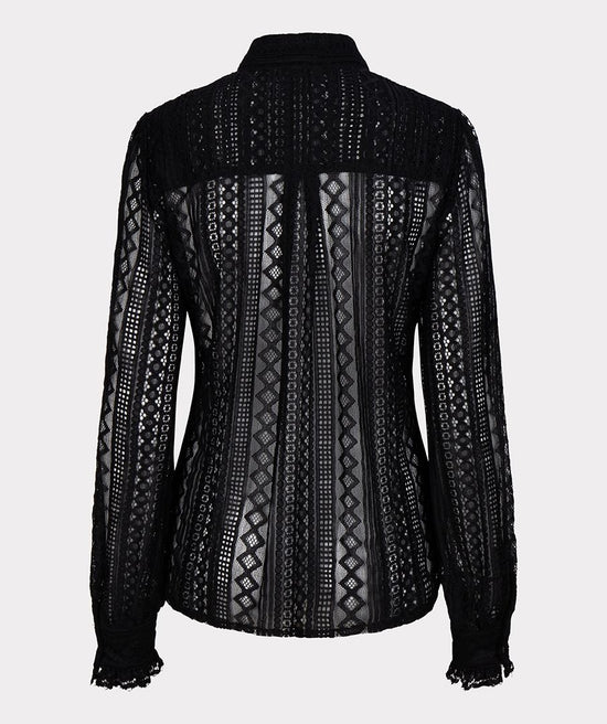 Load image into Gallery viewer, Lace Puff Sleeve Blouse
