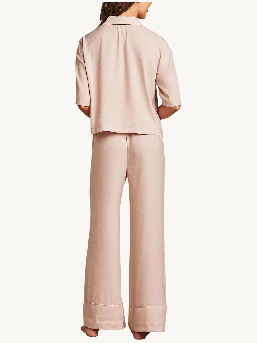 Washed Satin Jacquard Cropped