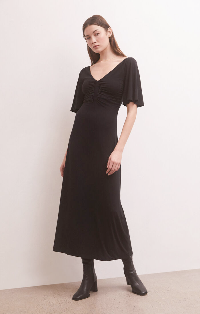 Load image into Gallery viewer, Kara Flutter Sleeve Mini Dress
