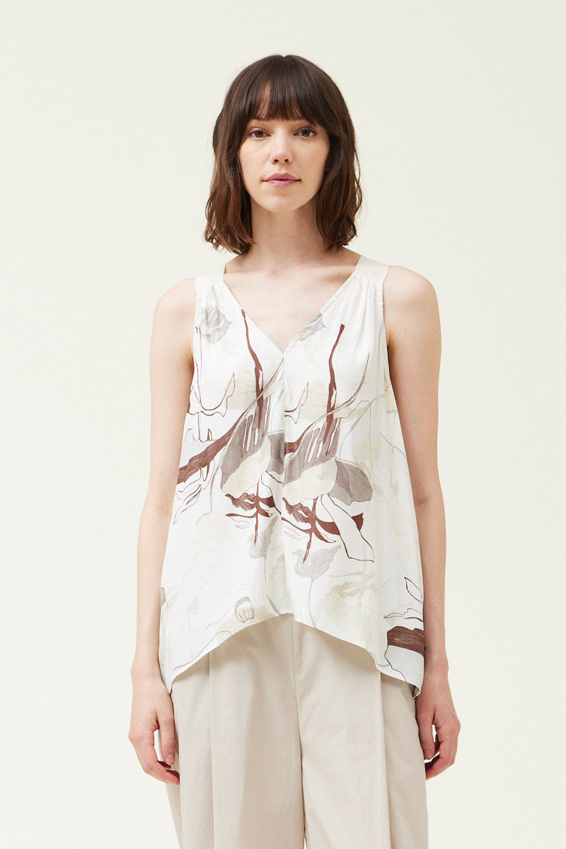 Twill Tape Strap Printed Top