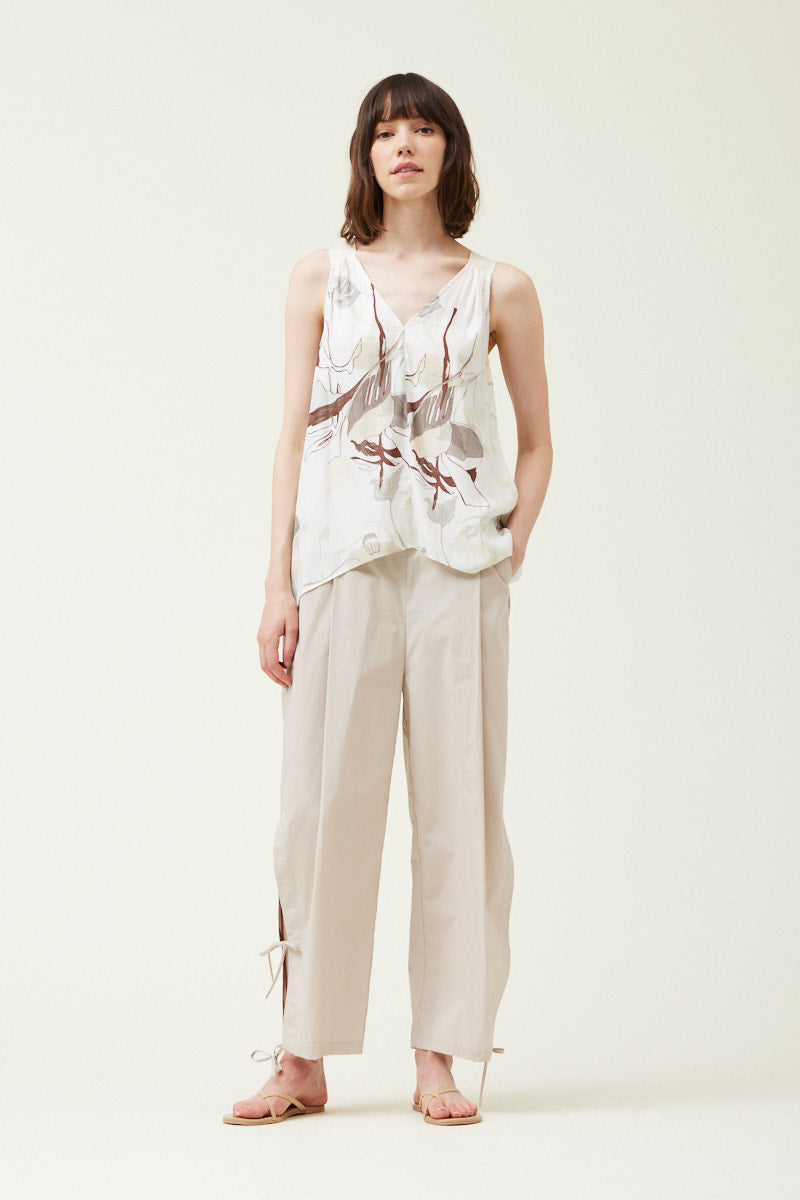 Twill Tape Strap Printed Top