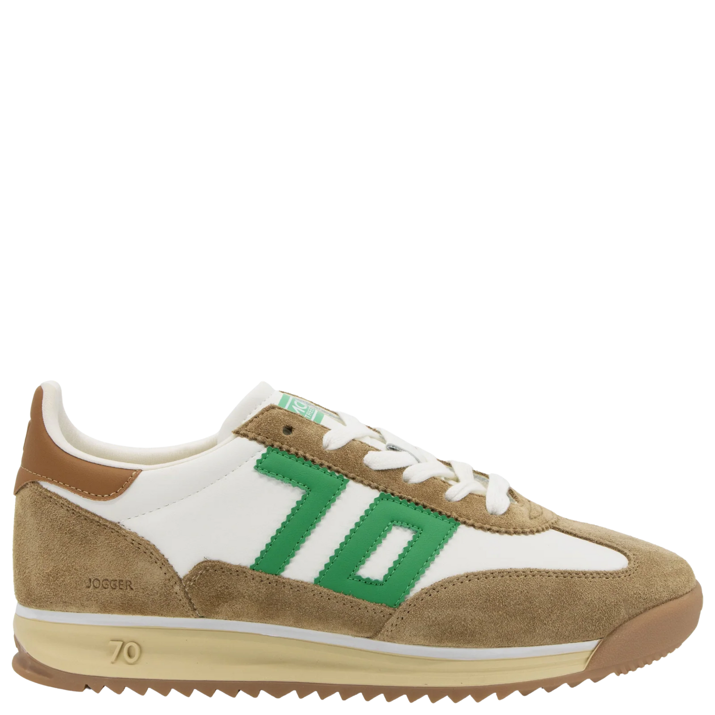 Jogger M in White Camel Green Sneakers
