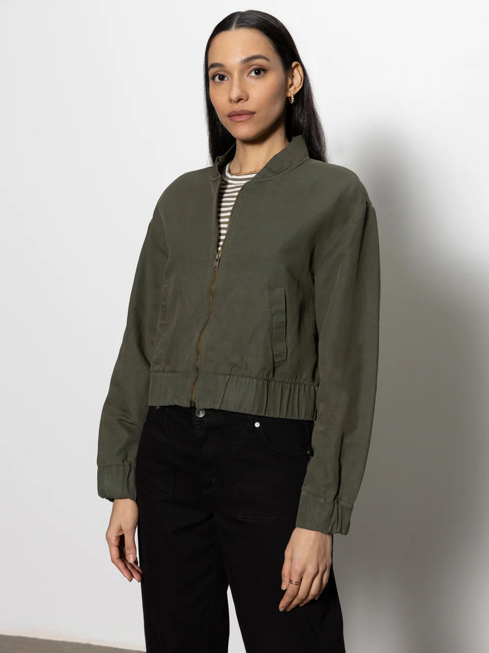 Linen Bomber Jacket Kalamata