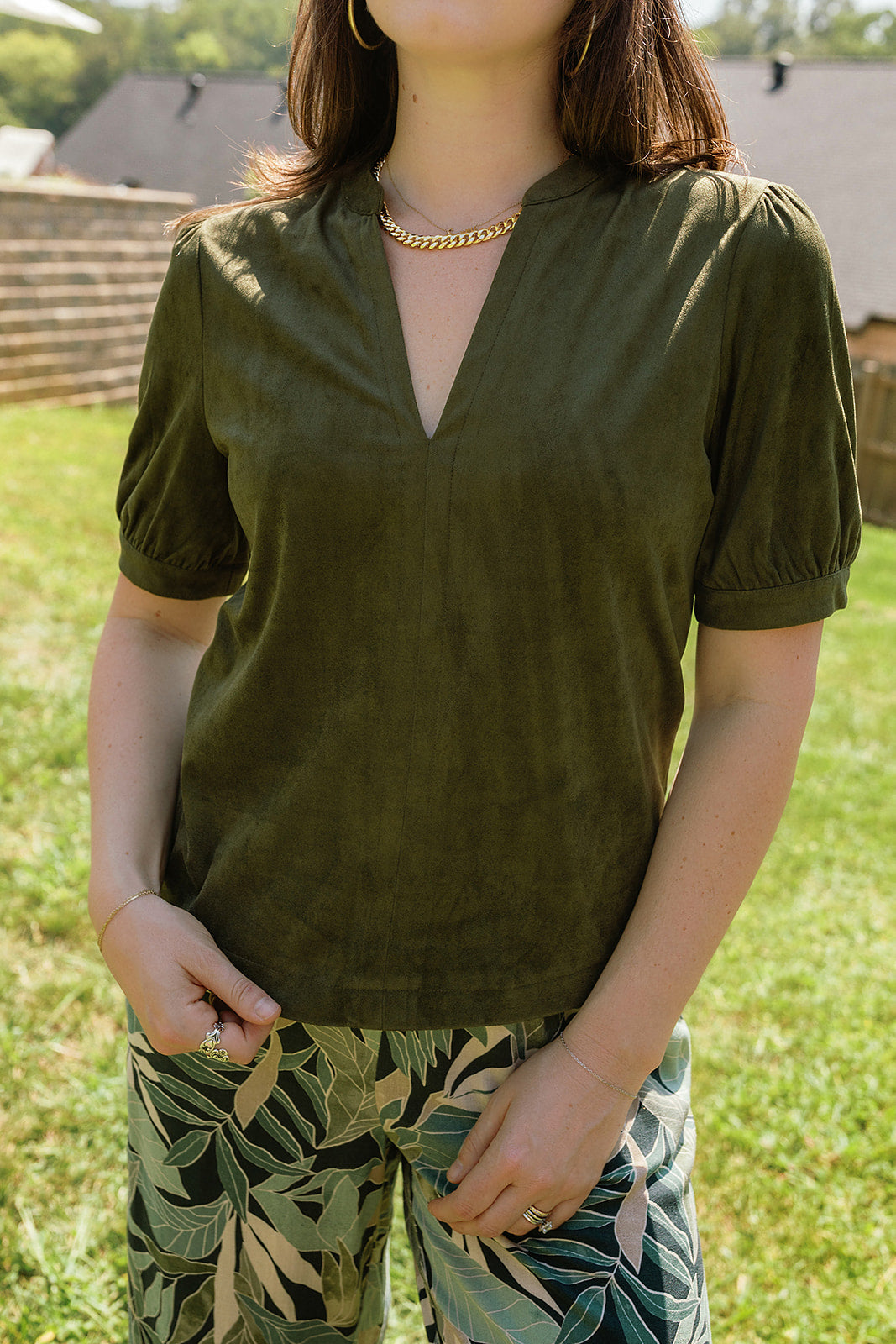 Steve Madden- Burnt Olive Jane Top