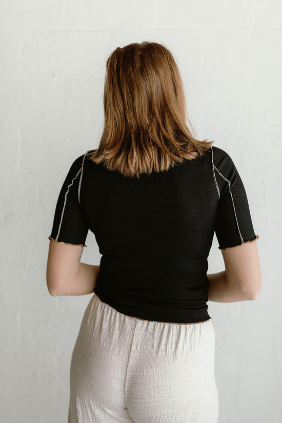 Contrast Merrow Rib Tee