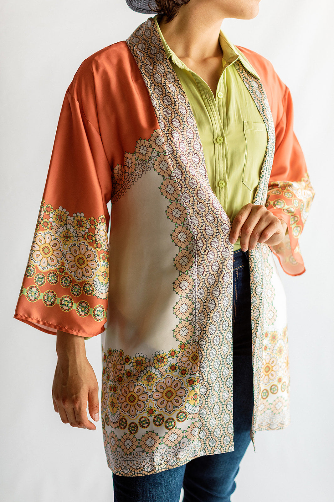 Load image into Gallery viewer, Kimono Flower Panel Print
