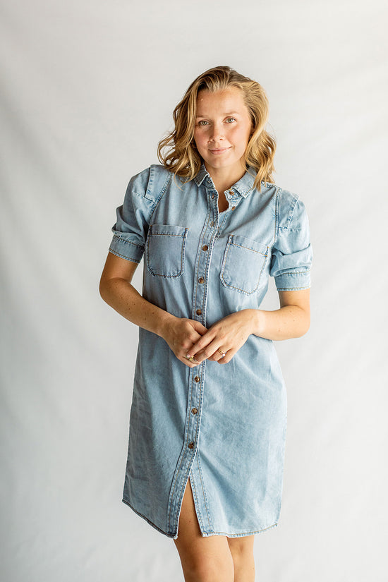 Load image into Gallery viewer, Dress Detailed Sleeve Denim
