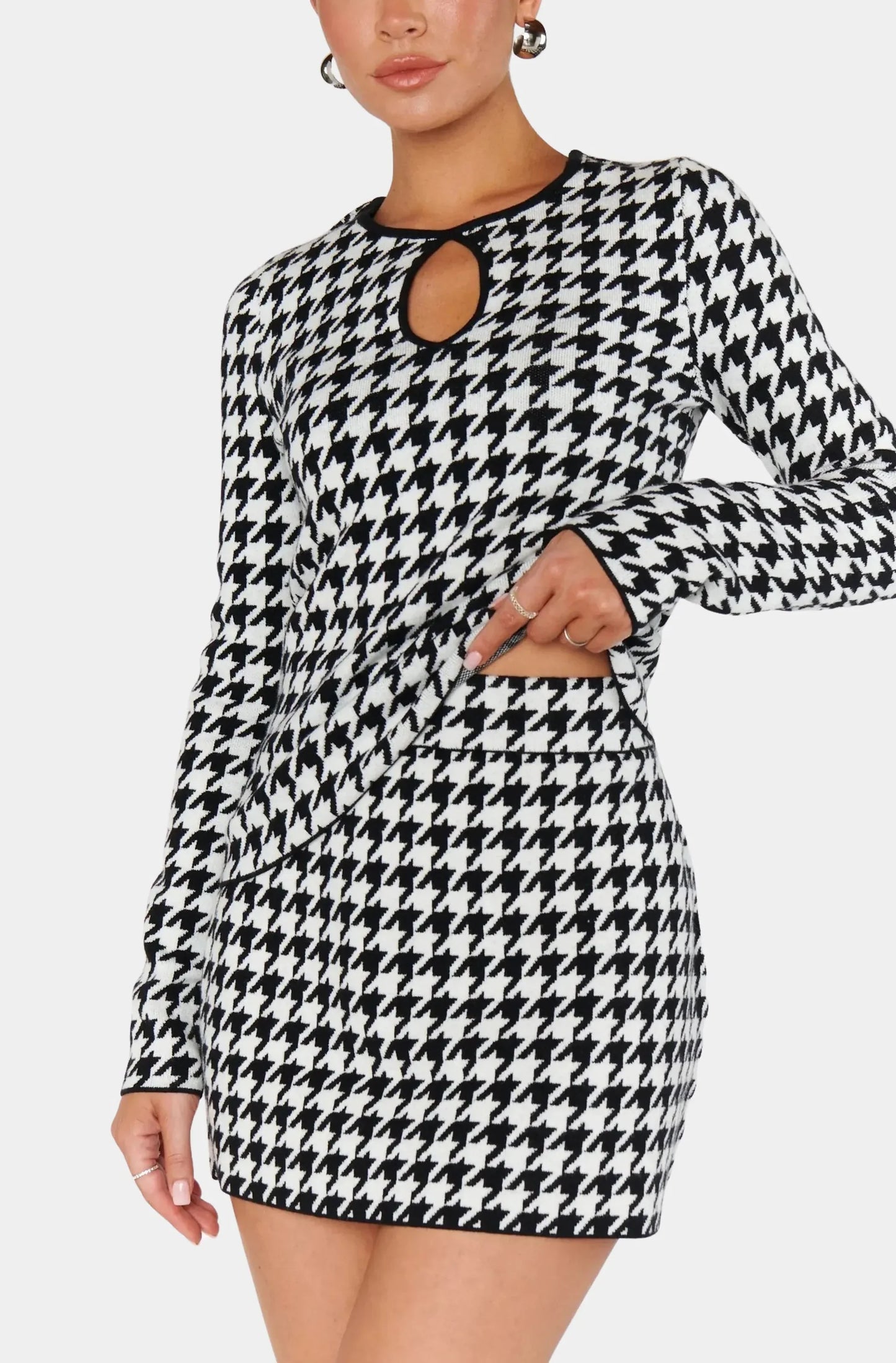 Tippi Skirt Houndstooth Knit