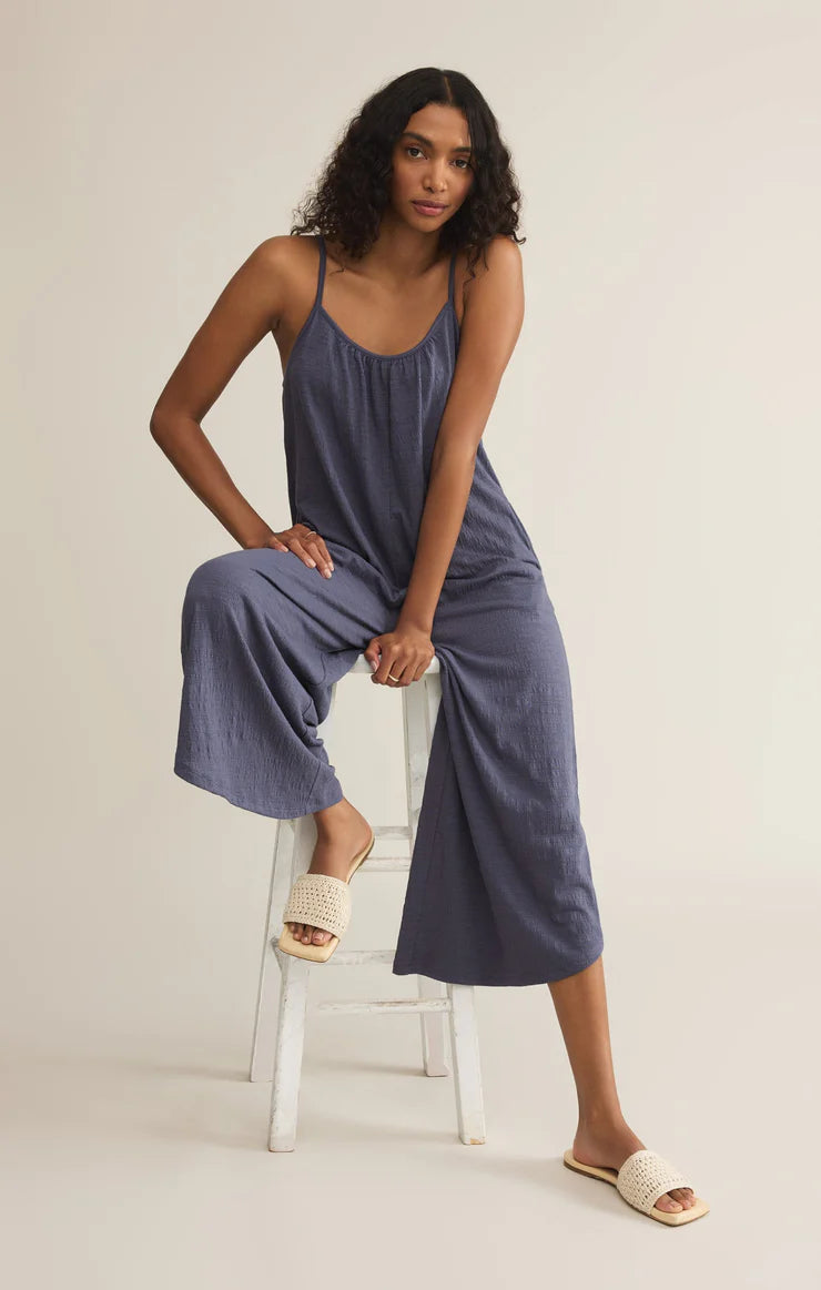 Textured Flared Jumpsuit