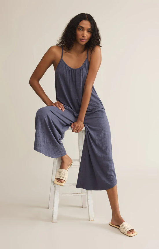 Textured Flared Jumpsuit