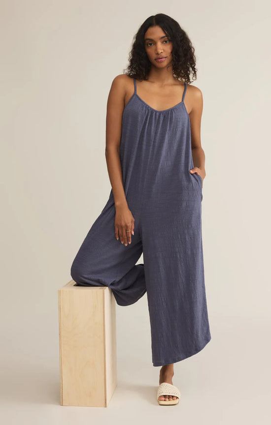 Textured Flared Jumpsuit