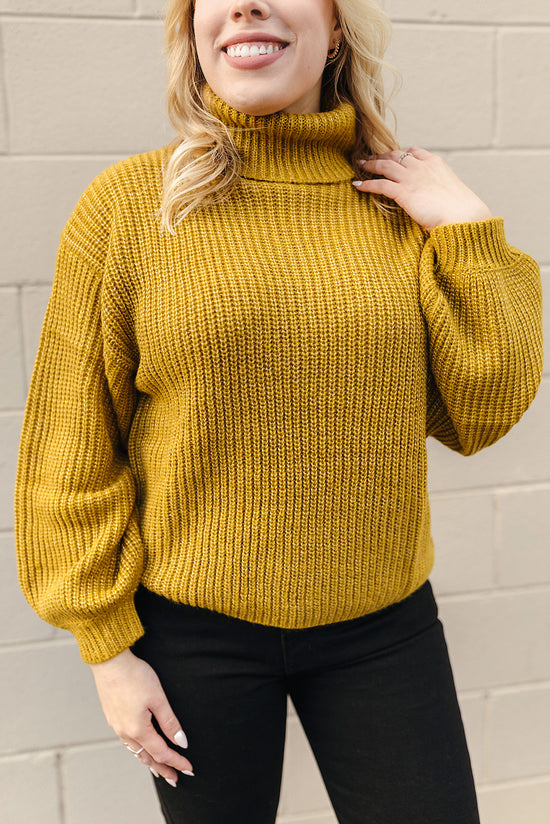Cropped Balloon Sweater