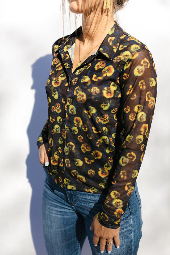 Load image into Gallery viewer, Floral Sheer Top
