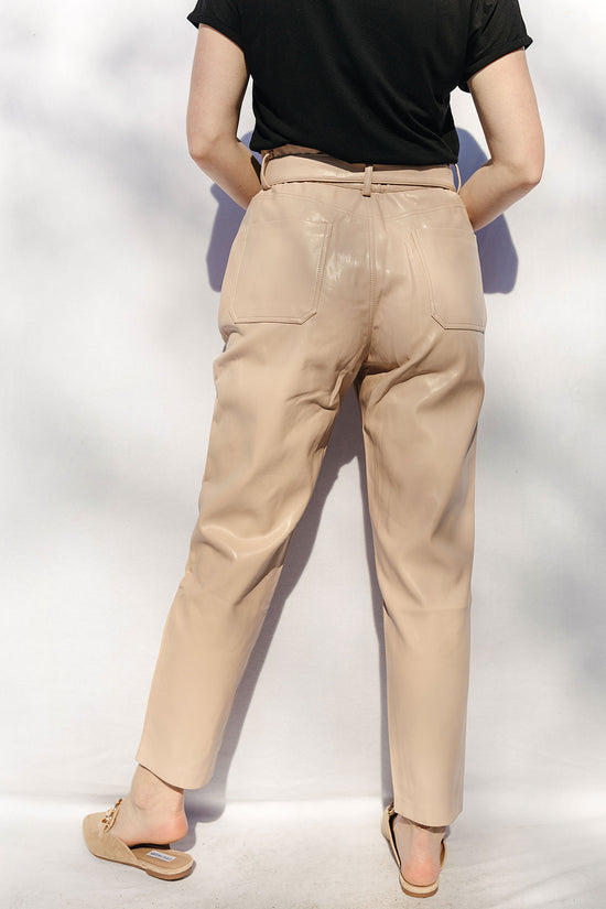 Load image into Gallery viewer, Faux Leather Paperbag Trouser
